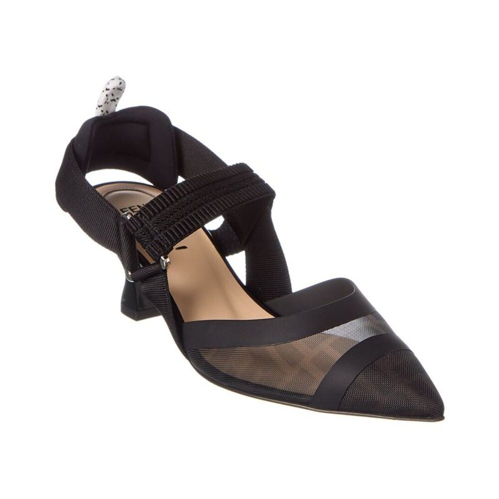 Fendi Colibri Mesh Slingback Pump